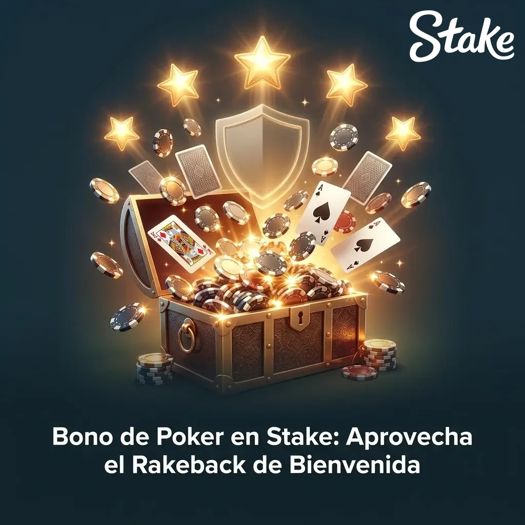 Bono de poker en Stake con rakeback de bienvenida del 3,5% para nuevos jugadores en Chile
