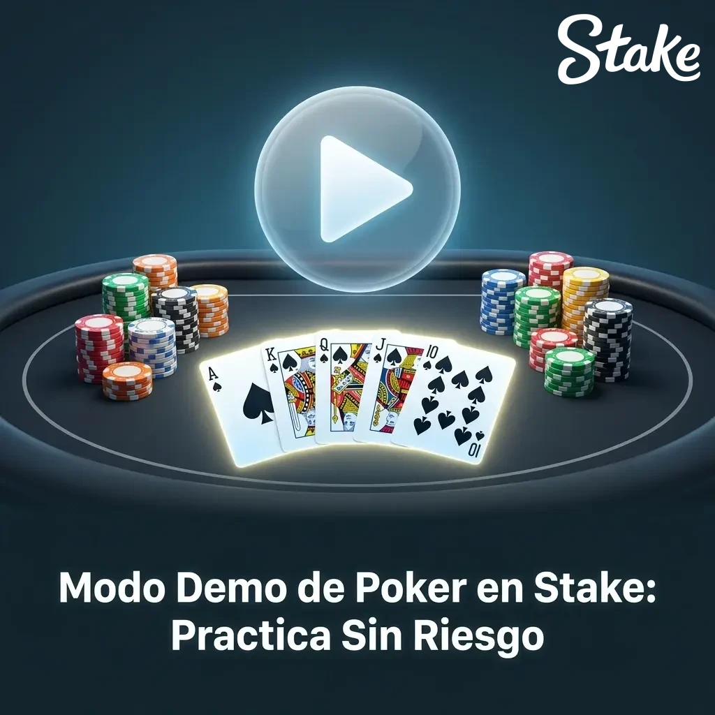 Modo demo de poker en Stake: practica gratis con créditos virtuales sin riesgo financiero