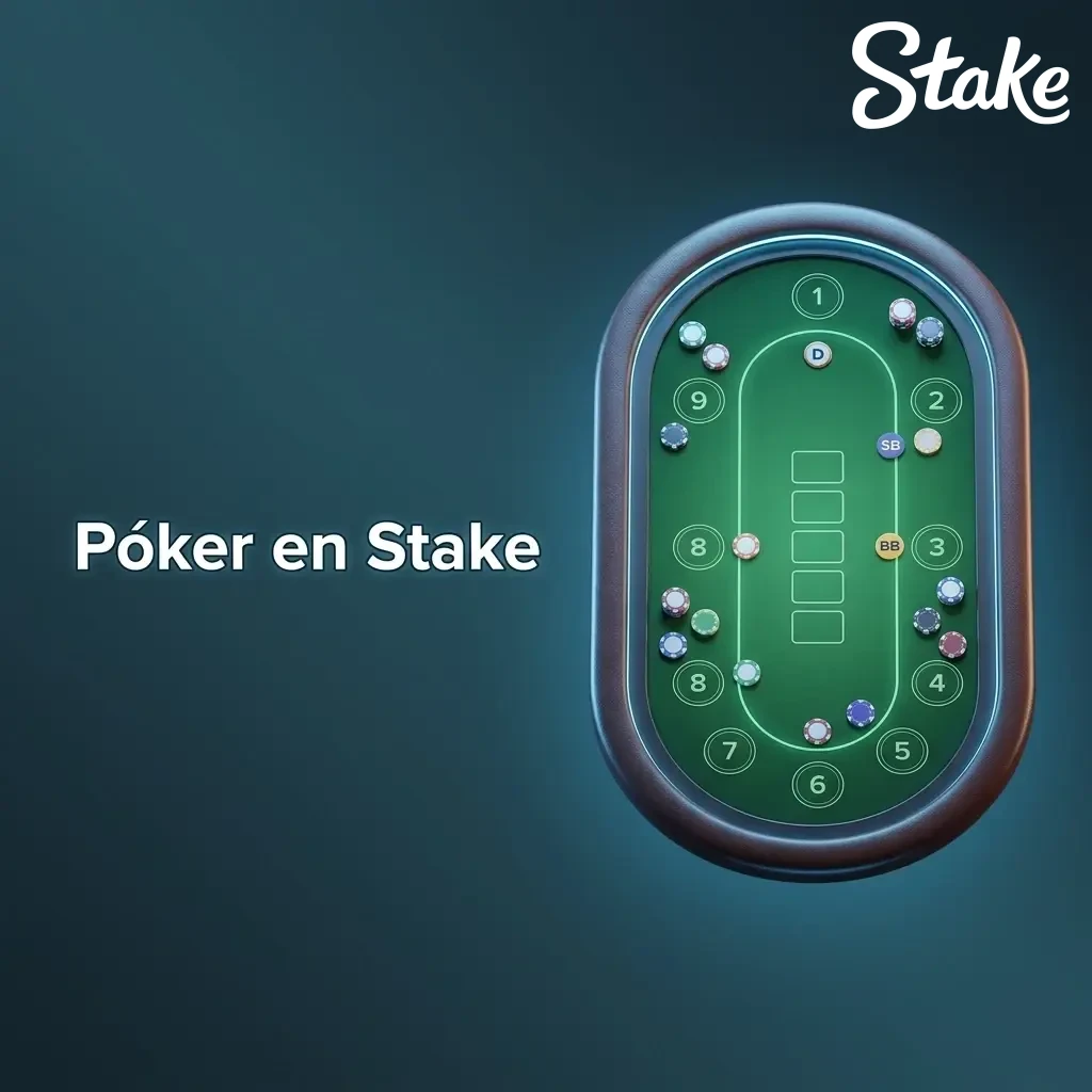 Mesa de póker en Stake con variantes Texas Hold'em, Omaha y Short Deck disponibles las 24 horas