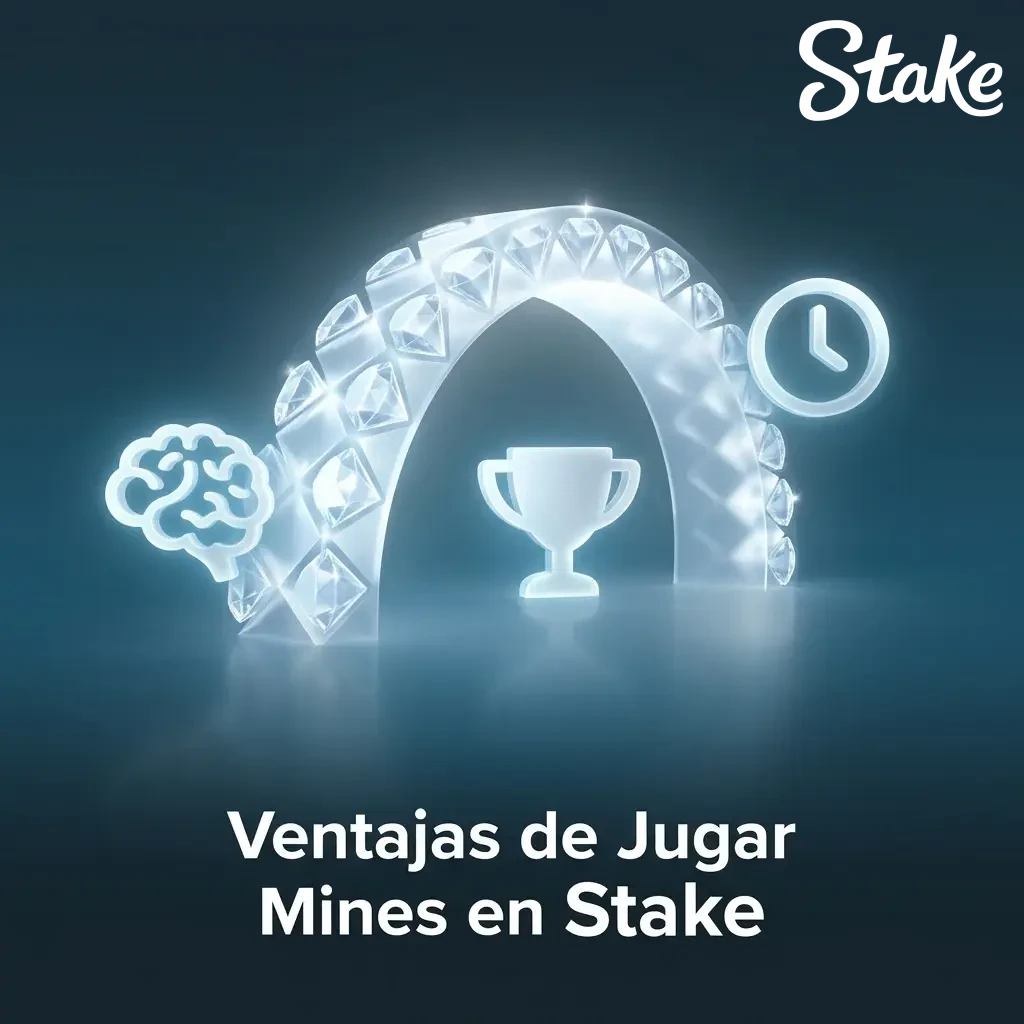 Ventajas del juego Mines en Stake: RTP 99%, control de riesgo, cobro anticipado y pagos en criptomonedas